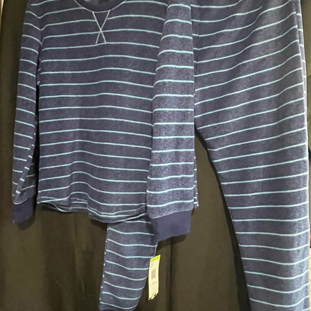 Navy Striped Pajama Set for Women